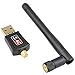 VSHARE Wireless USB Wifi Network Adapters Wi-Fi Dongles Antenna, 600Mbps Dual Band 5.8GHz+2.4GHz with Antenna (L)