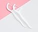 VNDEFUL 100Pcs(5 Packets ) White Dental Floss Picks Toothpicks Stick Oral Care