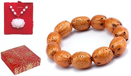 poppee The Chakras Bangle Natural Stone Budhi Seed Mala Handmade Tibetan Buddhist Prayer Beads Diffuser Bracelet Bangle for Yoga Men and Women for Gift