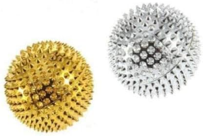 Amazon Com Health Magnetic Massage Ball Physical Therapy Hand Acupuncture Ball Massage Silver And Golden Health Personal Care