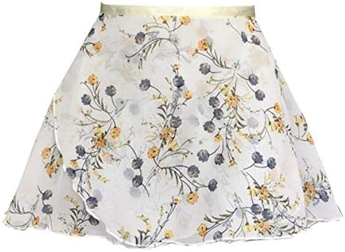 YUANYUAN520 Ballet Tutu Skirt Arrival Women Chiffon Flower Practice Ballet Skirt Girls Floral Print Dance Leotard Small Apron (Color : F20, Size : S)