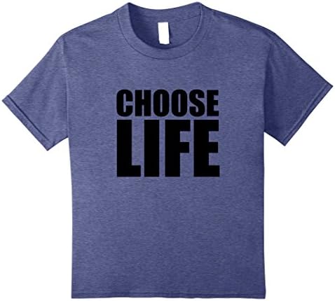 Kids Choose LIFE Tee Shirt (NEW COLORS) 10 Heather Blue