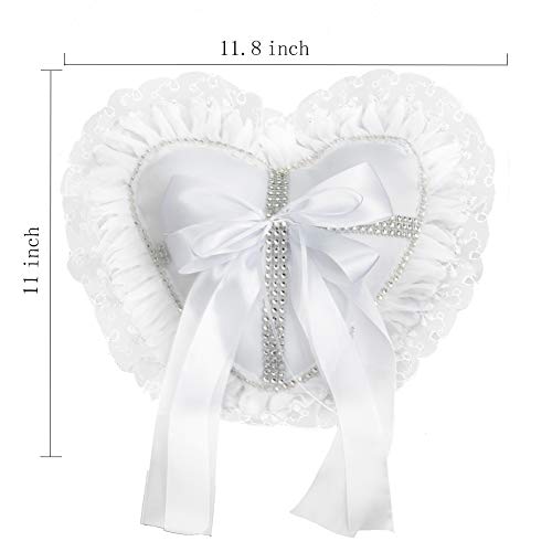 True Love Gift Heart Shaped Fantasy Wedding Ring Pillow Import