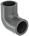 GF Piping Systems PVC Pipe Fitting, 90 Degree Elbow, Schedule 80, Gray, 1-1/2