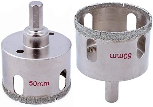 2Pcs 50mm 2" Diamond Hole Saws Granite Drill Bit Coated Masonry Tools for Stone