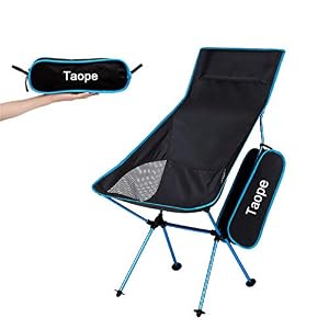 Taope Chaise De Camping Pliante Légère Et Portable – Idéale Pour La Pêche, Le Jardin, La Randonnée, Les Voyages – Peut…