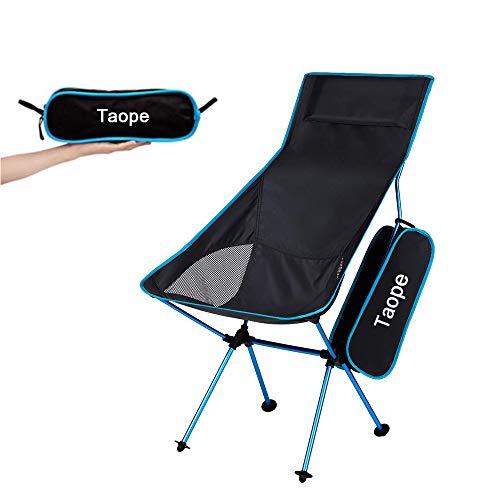 Taope Chaise De Camping Pliante Légère Et Portable – Idéale Pour La Pêche, Le Jardin, La Randonnée, Les Voyages – Peut…