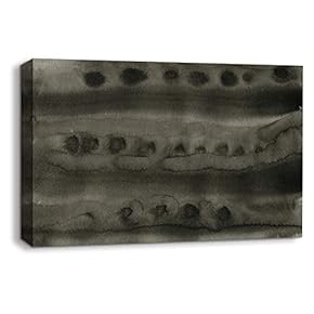 Canvas Wall Art Abstract Ink Feature Painting Artwork for Home Prints Framed - 12x18 inches