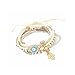 LUREME Bohemian Beads Multi Strand Hamsa Hand Evil Eye Charms Stretch Bracelet Set (bl003164)