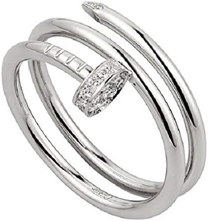 Juste un Clou 18ct white-gold and diamond Engagement double ring All Sizes