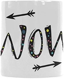 Wow Tea Coffee Mug,White Healthy Ceramic Cups,C-Shaped Handle,11 OZ