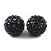 RUBYCA Pave Czech Crystal Disco Ball Clay Beads fit Shamballa Jewelry (20pcs, 10mm, JB Black)