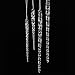 Kurt Adler 3-1/2-Inch-5-1/2-Inch Clear Glass Icicle Ornament Set of 24 Pieces primary