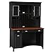 Bush Furniture Fairview Computer Desk with Hutch and Drawers, Antique Black