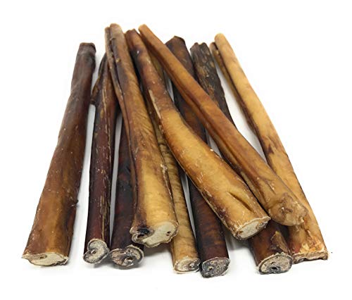 Sancho & Lola's 12-inch (1.5 LBS Deluxe Pack) Thick Bully Sticks for Dogs Made in USA Grain-Free Pizzle Chews (9-11 Count)