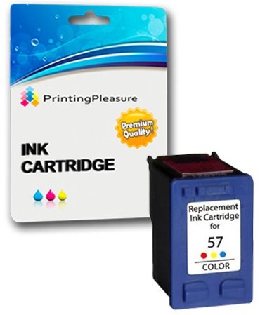 Printing Pleasure COLOUR Remanufactured Printer Ink Cartridges for Photosmart 7350 7150 7550 PSC 2510 2110 2210 Deskjet 5150 5550 450cbi 450ci Officejet 6110 6150 | Replacement for 57 (C6657AE)
