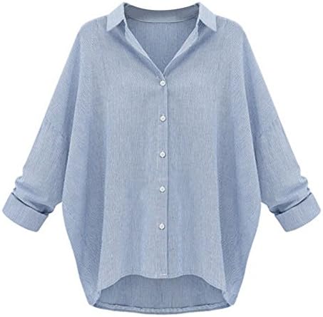 Amoure Women Clothing Striped Loose Shirts Vetement Femme Blouse