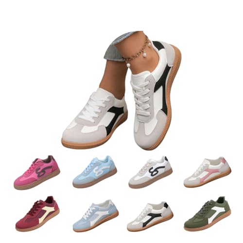 Womens Trainers, Comfort Sneakers Women Lightweight Casual Trainer Running Shoes Sports Laces Walking Sneaker Cosy Non-Slip Ladies Trainers for Walking Campus & Everyday