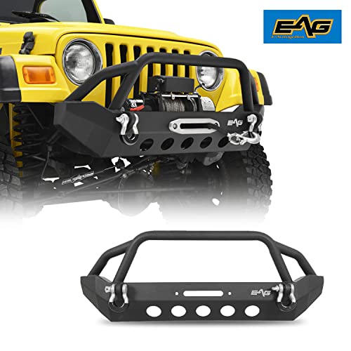 EAG Front Bumper with Drings and Winch Plate Fits for 8706 Wrangler TJ YJ Pricepulse