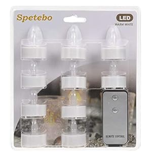 Led-theelichtjes flikkerend met afstandsbediening, 10 stuks, waxinelichtjes met batterij