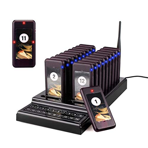 Retekess T111 Restaurant Pager System For Servers Pagers And Beepers Id Set With 20 Restaurant