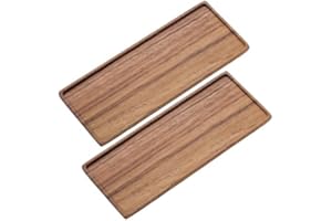 Muso Wood Wooden Tray, 11.8" x 4.6" Wooden Serving Platter and Trays, Tea, Cafe, Trinket Storage, Tabletop Storage, Condiment