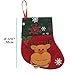 Ivenf Christmas Mini Stockings, 12 Pcs 6.25 inches Felt with 3D Santa Snowman, Gift Card Silverware Holders, Bulk Treats for Neighbors Coworkers Kids Cats Dogs, Small Rustic Red Xmas Tree Set