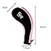 Aeola Golf Club Headcovers, Zipper headcovers for Golf Clubs Iron Covers with Interchangeable Number Tag, Pink - 10Pcs