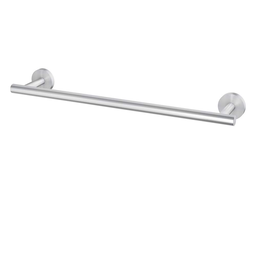 LuckIn 24 Inch Towel Bar Rack Brushed Nickel, Modern Single Towel Bar Stainless Steel, Kitchen Towel Rod Holder Wall Mounted Towel Rail Hanger for Bathroom, TR0024
