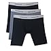 Fruit of the Loom Men's 3-Pack Everlight Long Leg Boxer Briefs, Black/Gray, X-Large