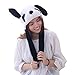 Debbieicy Lovely Costume Props Plush Bunny Hat Cute Animal with Movable Ears-Ideal Gift for Party and Celebrations (Panda)