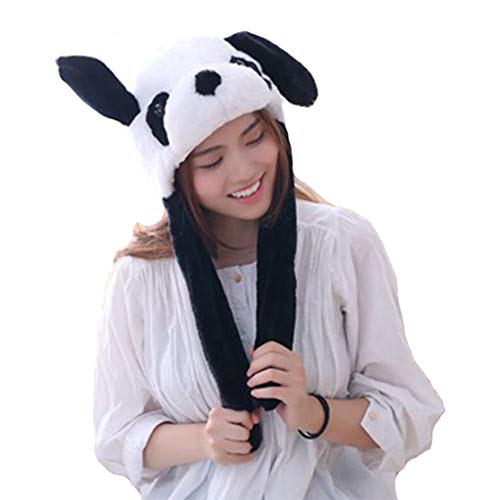 image for Debbieicy Lovely Costume Props Plush Bunny Hat Cute Animal with Movabl