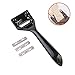 YaeTek Leather Super Skiver Leathercraft Skiving Tool Skiver Peeler Thinning Shovel DIY Leather Knife with 3 Replacement Blades