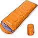 FARLAND Mummy Sleeping Bag with Compression Sack,20 Degrees ℉,Portable and Lightweight for 3-4 Season Camping, Hiking,Waterproof, Traveling, Backpacking and Outdoor (Orange/Right Zipper, Rectangular)