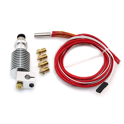 Witbot metal j-head v6 extruder hotend + 0.2mm 0.3mm 0.4mm 0.5mm …