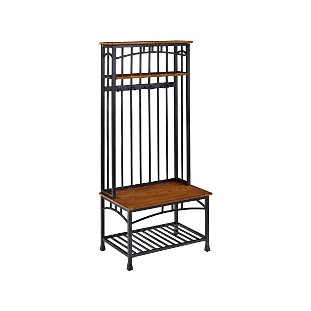 EHOME SUPERSTORE LLC Traditional Modern Hall Tree Equipped with 2 Fixed