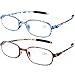 AQWANO 2 Pack Blue Light Blocking Computer Reading Glasses UV Protection Flexible TR90 Frame Lightweight Readers Glasses for Women Men +2.0