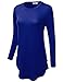 NINEXIS Women's Crewneck Long Sleeve Curved Hem Flowy Tunic Top S-3XL (11 Colors)