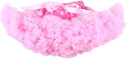 Arrowder Girls' Solid Color/Mix-Color Dance Party Tutu Chifon Pettiskirt Size L Pink