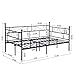 GreenForest Daybed Twin Size with Stable Steel Slats Mattress Foundation Platform Bed Metal Bed Frame for Living Guest Room, Matte Black