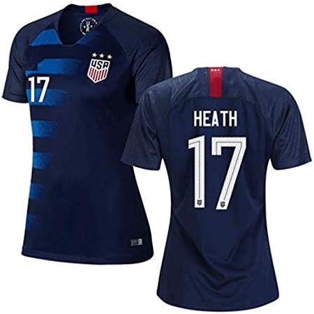 LISIMKE Soccer Team USA National Away Tobin Heath#17 Womens Replica Jersey:Jersey&Shorts Kid Youth Replica Jersey Kit