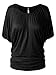 BIADANI Women Lightweight Scoop Neck Batwing Dolman Top