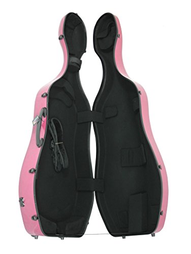 D'Luca Orchestral Series Fiberglass Cello Case, Red