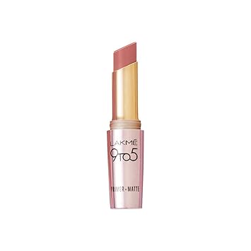 Lakme 9 to 5 Primer and Matte Lip Color, Blushing Nude, 3.6g