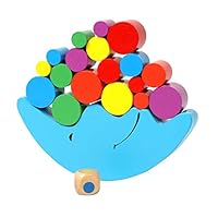 Fuyage Moon Equilibrium Game Wooden Stacking Blocks Balancing Game Sorting Toy Building Early Brain Development for Kids