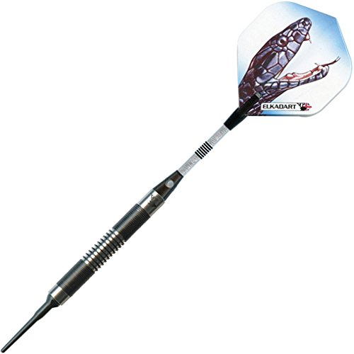 Elkadart Black Mamba 80% Tungsten Soft Tip Darts with Storage/Travel Case, 14 Grams