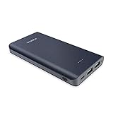 ROMOSS 10000mAh Slim Portable Charger, 2-Port Power Bank Compatible for Samsung Galaxy A5/A3/J5, S9/S8/S7, iPhone X/8/7/6 and More (Dark Blue)