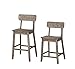 Boraam Torino Counter Height Stool, 24-Inch, Barnwood Wire-Brush