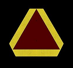 Ignixia Slow Moving Vehicle Sign, Rust free