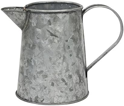 Stonebriar Farmhouse Small Antique Galvanized Metal Jug